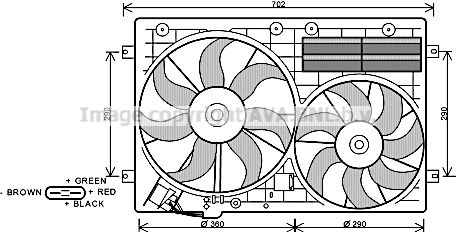 AVA QUALITY COOLING Ventilaator,mootorijahutus VW7529